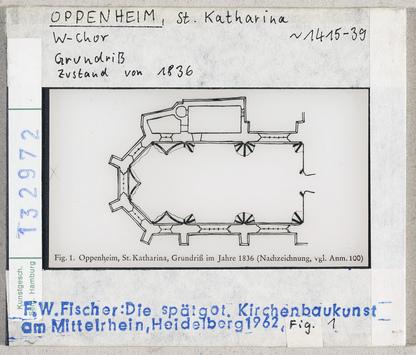 Vorschaubild Oppenheim: Katharinenkirche, Westchor, Grundriss 